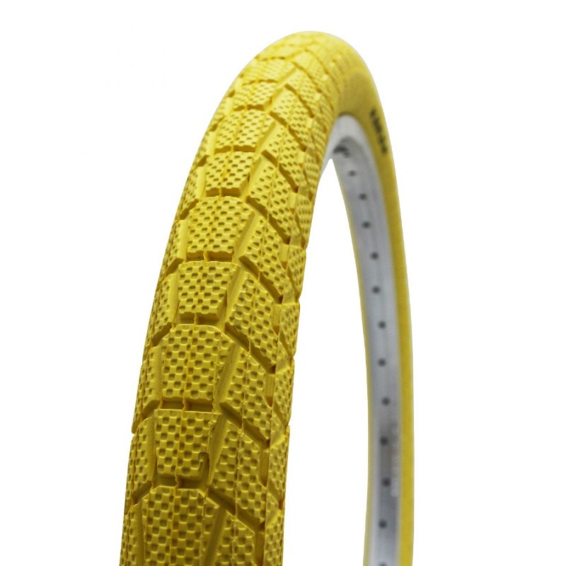 Pneu bmx 20 x 1.95 kenda slick jaune tr (50-406)