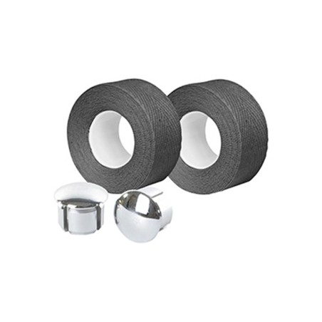 Ruban de guidon Velox tressostar 90 coton gris fonce 20mm x 2,80m (vendu au blister de 2)