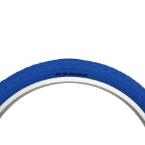 Pneu bmx 20 x 1.95 kenda slick bleu tr (50-406)