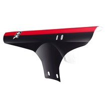 GARDE BOUE VTT AV VELOX COLORI NOIR-ROUGE FIXATION FOURCHE RILSAN