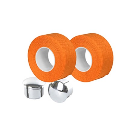 Ruban de guidon Velox tressostar 90 coton orange 20mm x 2,80m (vendu au blister de 2)