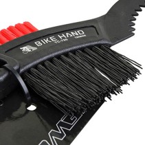 BROSSE DE NETTOYAGE VELO CLEANABLE NEWTON EN NYLON AVEC GRATTOIR INTEGRE (IDEAL CASSETTE, CHAINE, DERAILLEUR, ROULEMENTS...)