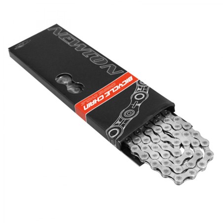 CHAINE VELO 11V. NEWTON KMC X11e ARGENT RENFORCE 116 MAILLONS COMPATIBLE SHIMANO VAE-E-BIKE