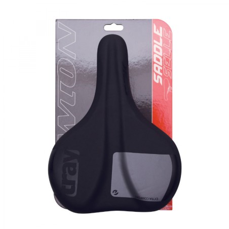 SELLE NEWTON CITY TRAY CONFORT NOIR 260x195mm RAIL ACIER NOIR (FORME PLATE)