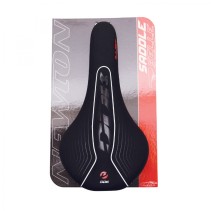 SELLE NEWTON ROUTE-VTT ILLICTT NOIR LISERET BLANC 275x145mm RAIL ACIER NOIR