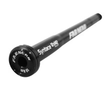 AXE-BLOCAGE DE ROUE ROUTE TRAVERSANT ARRIERE SYNTACE FILETAGE 1.0 POUR 12X142 NOIR 36gr. (159mm HORS BUTEE FILETAGE 17mm)