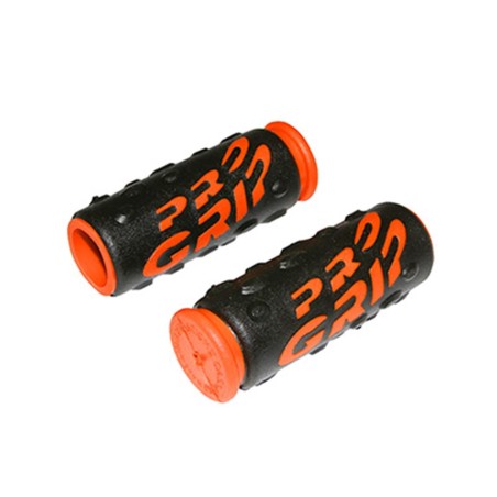 POIGNEE VTT PROGRIP 952 NOIR-ORANGE Ø22mm L85mm (PAIRE)
