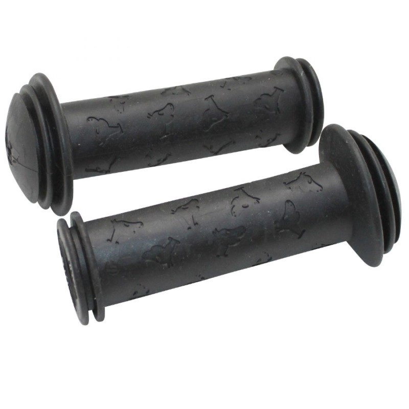 POIGNEE CITY ENFANT NOIR AVEC PROTECTION CHOC L110mm (PAIRE) DIAM 22.2