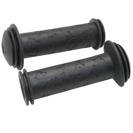POIGNEE CITY ENFANT NOIR AVEC PROTECTION CHOC L110mm (PAIRE) DIAM 22.2