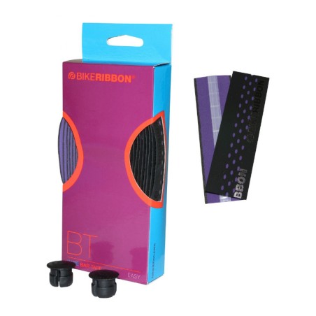 Ruban de guidon Bike Ribbon drop noir-violet