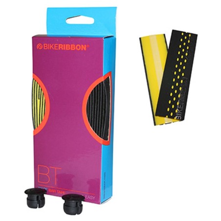 Ruban de guidon Bike Ribbon drop noir-jaune