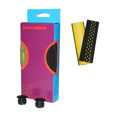 Ruban de guidon Bike Ribbon drop noir-jaune