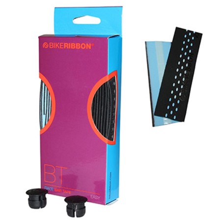 Ruban de guidon Bike Ribbon drop noir-bleu