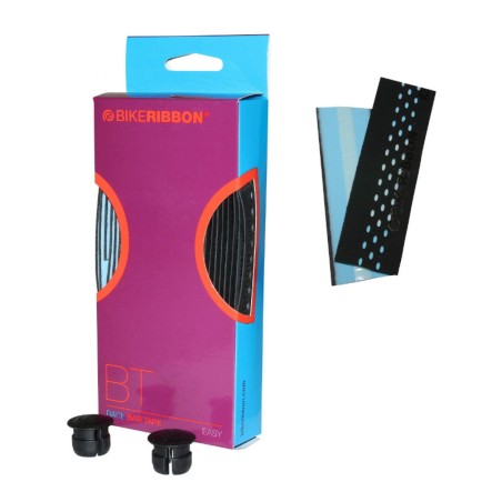 Ruban de guidon Bike Ribbon drop noir-bleu