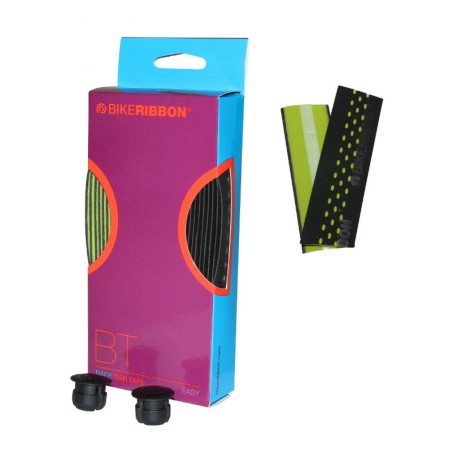 Ruban de guidon Bike Ribbon drop noir-vert