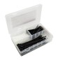 COLLIER DE SERRAGE NYLON TYPE RILSAN 2,5x100mm et 4,8x160mm NOIR ET TRANSPARENT  (BOITE DE 250)
