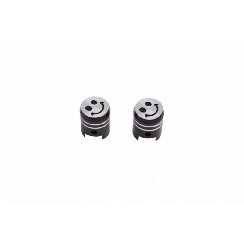 BOUCHON DE VALVE SCOOT-CYCLO REPLAY VS PISTON NOIR  (PAIRE)