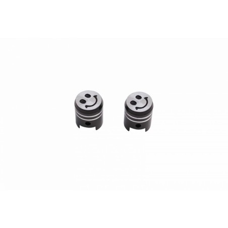 BOUCHON DE VALVE SCOOT-CYCLO REPLAY VS PISTON NOIR  (PAIRE)