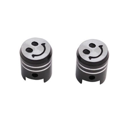 BOUCHON DE VALVE SCOOT-CYCLO REPLAY VS PISTON NOIR  (PAIRE)