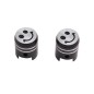 BOUCHON DE VALVE SCOOT-CYCLO REPLAY VS PISTON NOIR  (PAIRE)