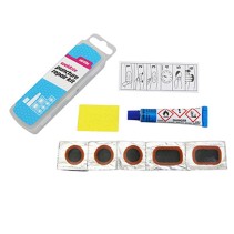 KIT REPARATION CHAMBRE A AIR WELDTITE AIRTITE ROUTE - BOITE (4 PATCHS 18mm   2 PATCHS 28x18mm   COLLE 5g   PAPIER PONCE) AVEC