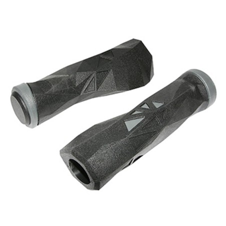POIGNEE VTT NEWTON PROBIKE NOIR-GRIS L130mm (PAIRE)