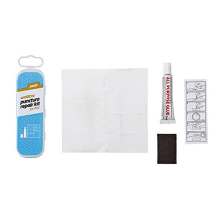 KIT REPARATION CHAMBRE A AIR WELDTITE PATCH PVC - BOITE (8 BANDES PVC PRE-COUPEES   COLLE 5g   PAPIER PONCE) AVEC NOTICE