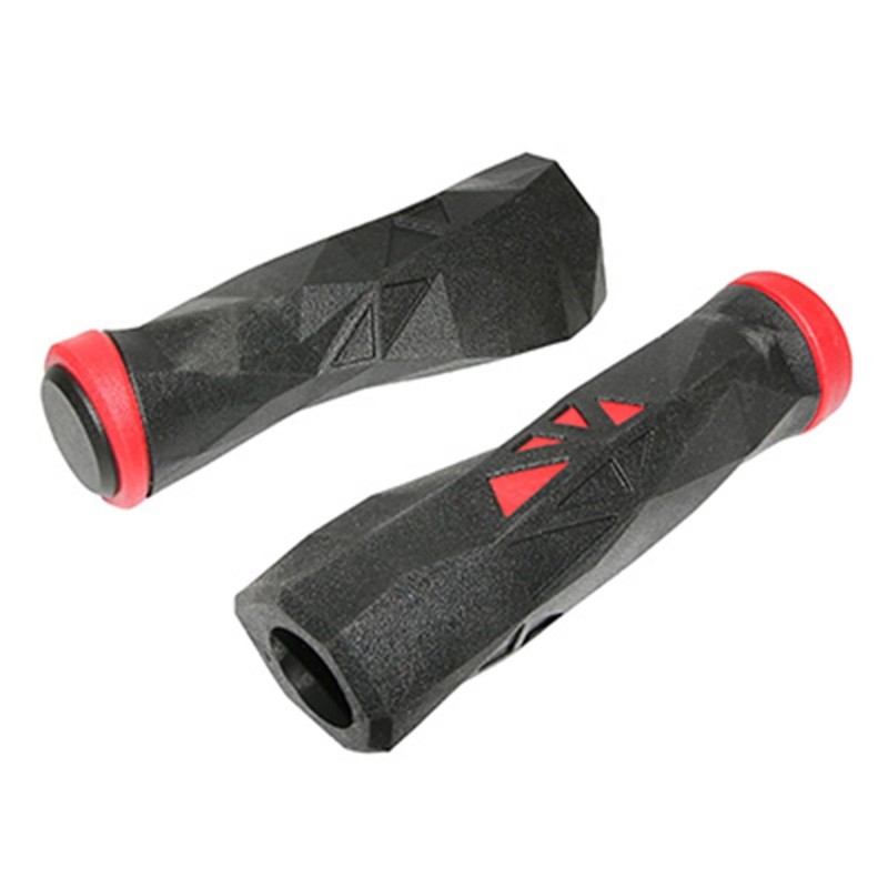 POIGNEE VTT NEWTON PROBIKE NOIR-ROUGE L130mm (PAIRE)