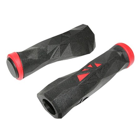 POIGNEE VTT NEWTON PROBIKE NOIR-ROUGE L130mm (PAIRE)