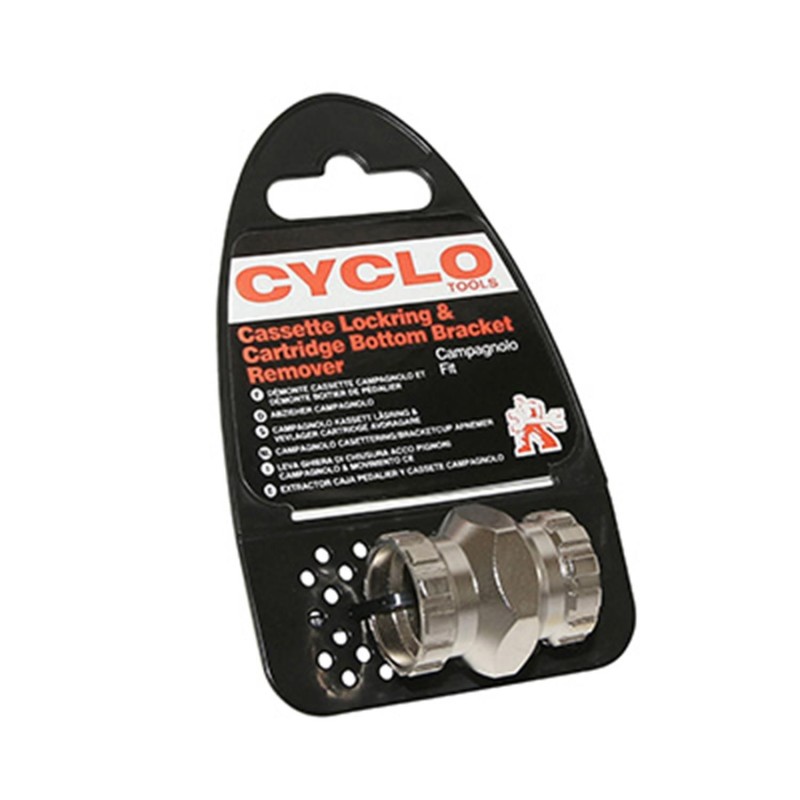OUTIL DEMONTE BOITIER ET CASSETTE CAMPAGNOLO (SUR CARTE MARQUE CYCLO)