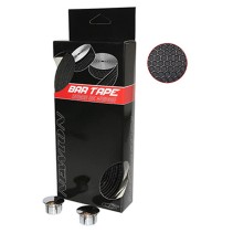 Ruban de guidon Newton silicone noir avec bouchons