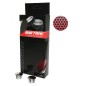 Ruban de guidon Newton silicone rouge-noir avec bouchons