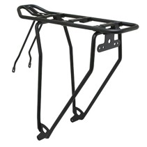 PORTE BAGAGE VELO ARRIERE A TRINGLES NEWTON ALU NOIR 26"-28"-700C COMPATIBLE SYSTEME MIK GAMME BASIL -poids maxi 25kgs