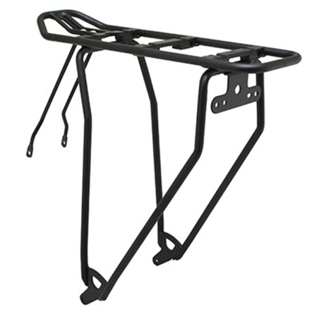 PORTE BAGAGE VELO ARRIERE A TRINGLES NEWTON ALU NOIR 26"-28"-700C COMPATIBLE SYSTEME MIK GAMME BASIL -poids maxi 25kgs