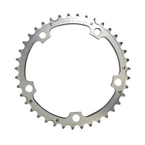 PLATEAU ROUTE 5BRA D.130  MICHE 39DTS MILIEU TRIPLE TYPE SHIMANO ALU ARGENT 9-10V.