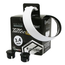 Ruban de guidon hi grip tatoo confort max blanc 3.4mm avec bouchons