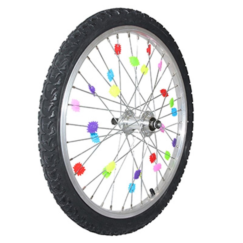DECORATION DE ROUES MULTICOLOR FIXATION RAYON A CLIPSER (VENDU AU SACHET DE 24PCS)