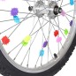 DECORATION DE ROUES MULTICOLOR FIXATION RAYON A CLIPSER (VENDU AU SACHET DE 24PCS)