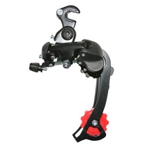 Derailleur vtt arriere p2r 8-7v. noir tz grande chape avec patte (compatible Shimano jusqu'a 30dts)