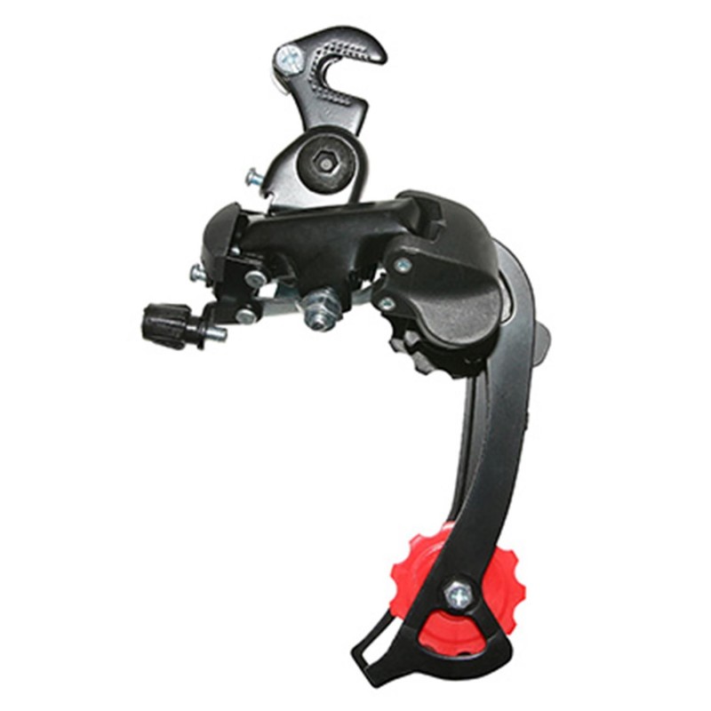 Derailleur vtt arriere p2r 8-7v. noir tz grande chape avec patte (compatible Shimano jusqu'a 30dts)