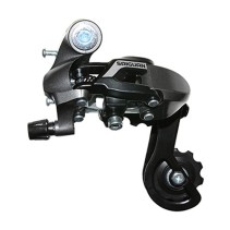 Derailleur vtt-route arriere p2r 6-7v. noir seven petite chape a visser