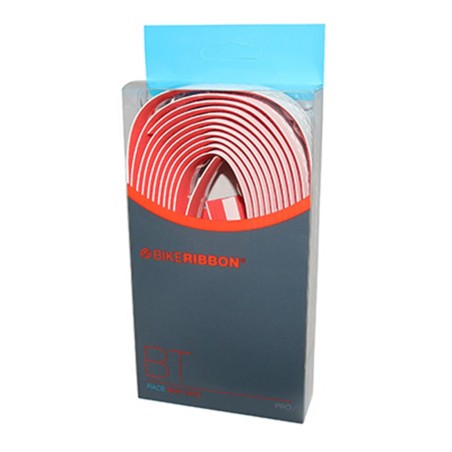 Ruban de guidon Bike Ribbon drop blanc-rouge