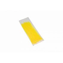 COLLIER DE SERRAGE NYLON TYPE RILSAN 2,5x200mm JAUNE FLUO (VENDU PAR 100)