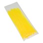 COLLIER DE SERRAGE NYLON TYPE RILSAN 2,5x200mm JAUNE FLUO (VENDU PAR 100)