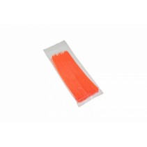 COLLIER DE SERRAGE NYLON TYPE RILSAN 2,5x200mm ORANGE FLUO (VENDU PAR 100)