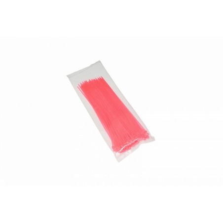 COLLIER DE SERRAGE NYLON TYPE RILSAN 2,5x200mm ROSE FLUO (VENDU PAR 100)