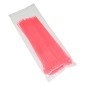 COLLIER DE SERRAGE NYLON TYPE RILSAN 2,5x200mm ROSE FLUO (VENDU PAR 100)