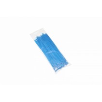 COLLIER DE SERRAGE NYLON TYPE RILSAN 3,6x250mm BLEU FLUO (VENDU PAR 100)