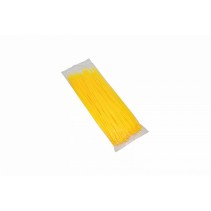 COLLIER DE SERRAGE NYLON TYPE RILSAN 3,6x250mm JAUNE FLUO (VENDU PAR 100)