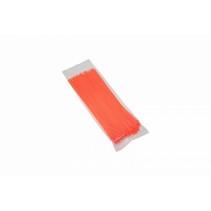 COLLIER DE SERRAGE NYLON TYPE RILSAN 3,6x250mm ORANGE FLUO (VENDU PAR 100)